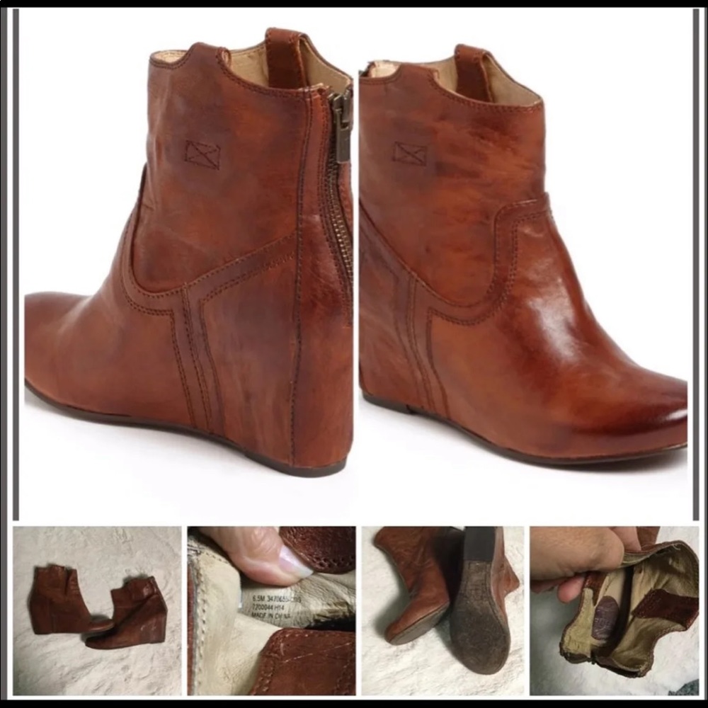 Frye Carson Wedge Booties
